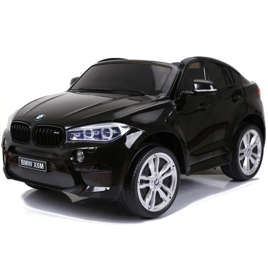 Juodas BMW X6M akumuliatorinis automobilis Automobiliai