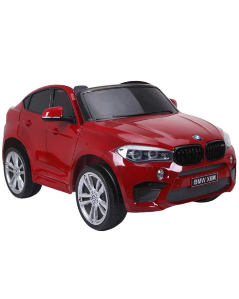 Raudonas BMW X6M akumuliatorinis automobilis