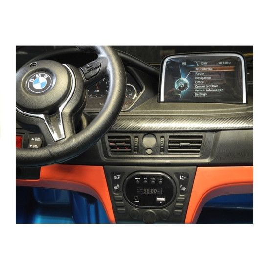 Mėlynas BMW X6M akumuliatorinis automobilis Automobiliai