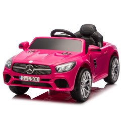 Rožinis elektrinis automobilis Mercedes SL500 S506