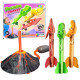 Dinosaur Volcano Launcher Set Foam Rockets Colorful Stalo ir sporto žaidimai
