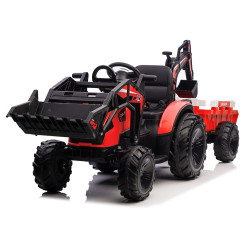 Raudonas elektrinis ekskavatorius su priekaba SX2068