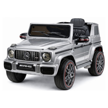 Электрическая машинка для детей Mercedes AMG G 63, серебристая