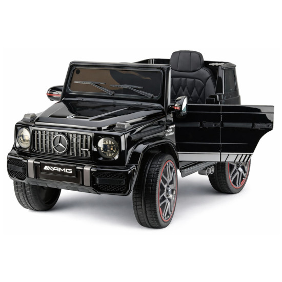 Juodas akumuliatorinis automobilis Mercedes AMG G 63 Elektrinės mašinėlės vaikams