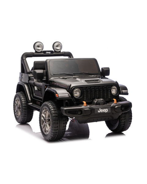 Juodas elektrinis automobilis Jeep Rubicon DK-JWR556