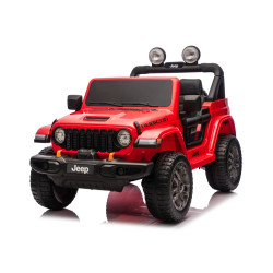 Czerwony samochód elektryczny Jeep Rubicon DK-JWR556