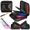 Set of 120 pencils in a pencil case with accessories