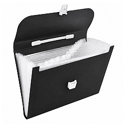 A4-size document folder with 13 compartments