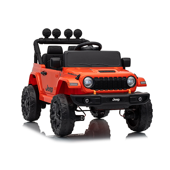 Vaikiškas oranžinis akumuliatorinis visureigis Jeep Rubicon DK-JWR558