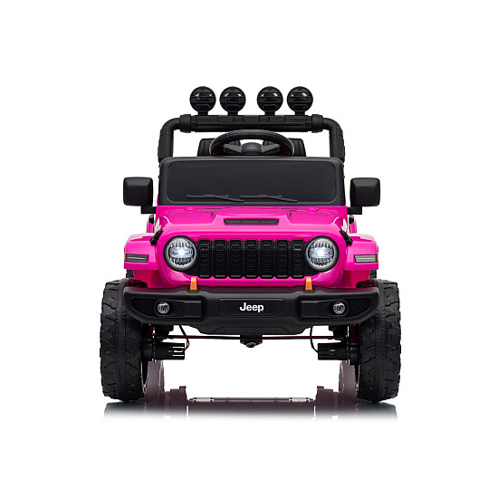 Jeep Rubicon DK-JWR558 rožinis akumuliatorinis automobilis