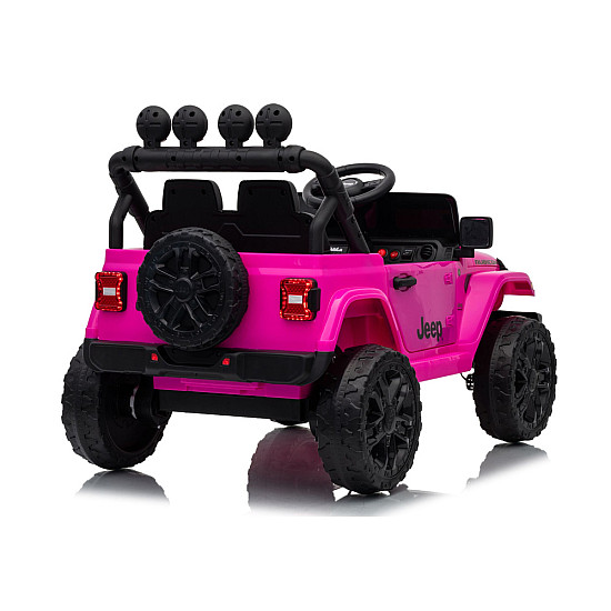 Jeep Rubicon DK-JWR558 rožinis akumuliatorinis automobilis
