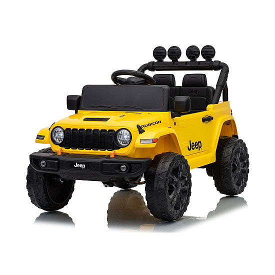 Jeep Rubicon DK-JWR558 geltonas akumuliatorinis automobilis