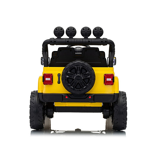 Jeep Rubicon DK-JWR558 geltonas akumuliatorinis automobilis