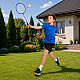 Sininen badmintonsetti, jossa on mailat