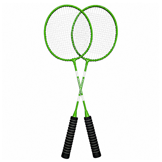 Žalios spalvos badmintono rinkinys su raketėmis