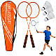 Oranžinės spalvos badmintono rinkinys su raketėmis