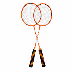 Oranžinės spalvos badmintono rinkinys su raketėmis