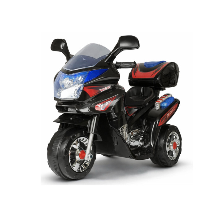 Elektrinis juodas motociklas HC8051 Elektrinės mašinėlės vaikams