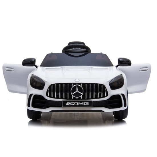 Mercedes GTR elektrinis baltas automobilis Elektrinės mašinėlės vaikams