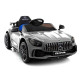 Mercedes GTR elektrinis sidabrinis automobilis