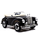 Retro stiliaus juodas akumuliatorinis automobilis LS-618 Mercedes 300S