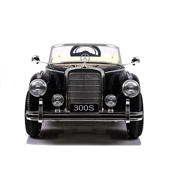 Retro stiliaus juodas akumuliatorinis automobilis LS-618 Mercedes 300S