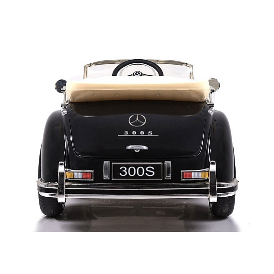 Retro stiliaus juodas akumuliatorinis automobilis LS-618 Mercedes 300S