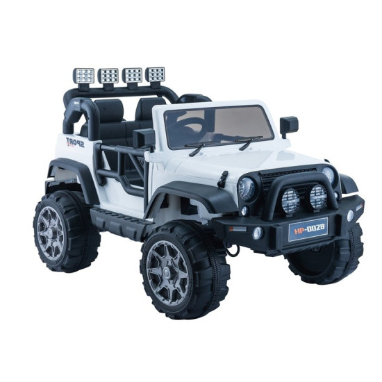 Jeep HP012 elektrinis baltas automobilis Elektrinės mašinėlės vaikams