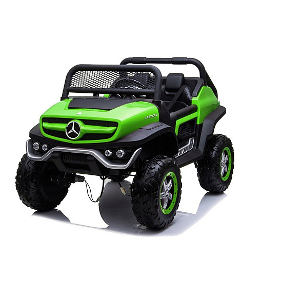 Zielony samochód Mercedes na akumulator Samochody