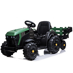 Electric Green Tractor with Trailer BDM0925 