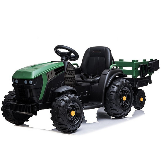Electric Green Tractor with Trailer BDM0925 