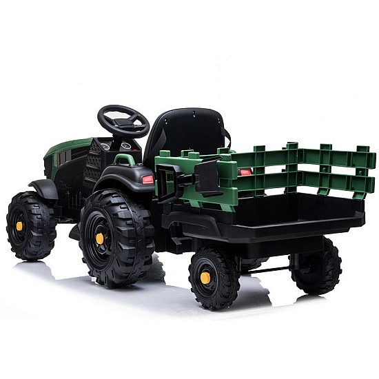 Electric Green Tractor with Trailer BDM0925 
