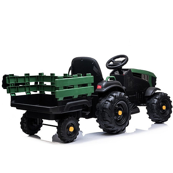 Electric Green Tractor with Trailer BDM0925 