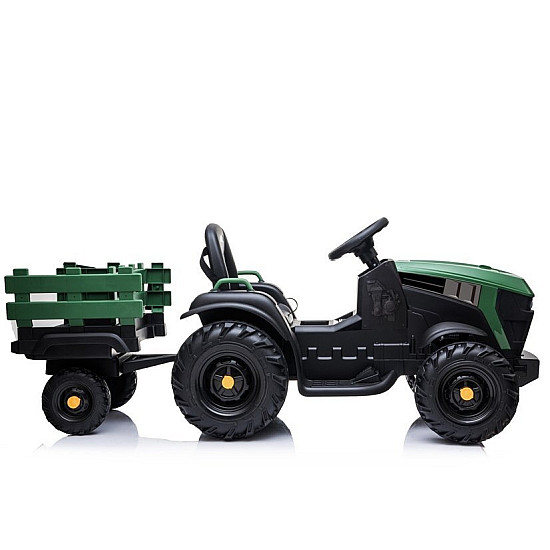 Electric Green Tractor with Trailer BDM0925 