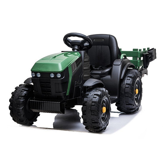 Electric Green Tractor with Trailer BDM0925 