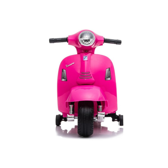 Rožinės spalvos elektrinis motoroleris Vespa GTS 300 Mini