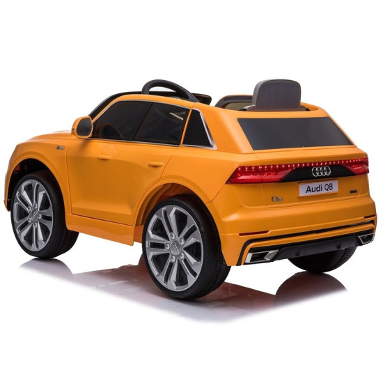 Audi Q8 JJ2066 akumuliatorinis geltonas automobilis Elektrinės mašinėlės vaikams