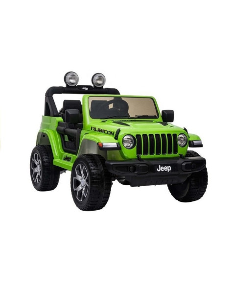 Elektrinė mašinėlė vaikams Jeep Rubicon 4x4, žalia