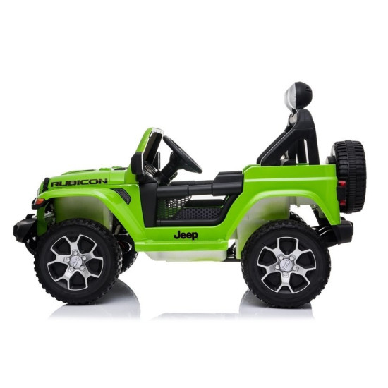 Elektrinis žalias visureigis Jeep Rubicon 4x4