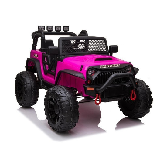 Rožinis elektrinis visureigis Jeep JC666