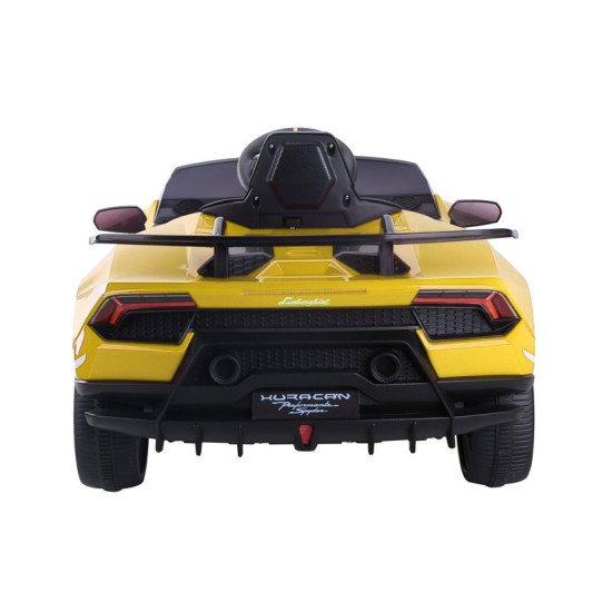 Elektrinis geltonas automobilis Lamborghini Huracan