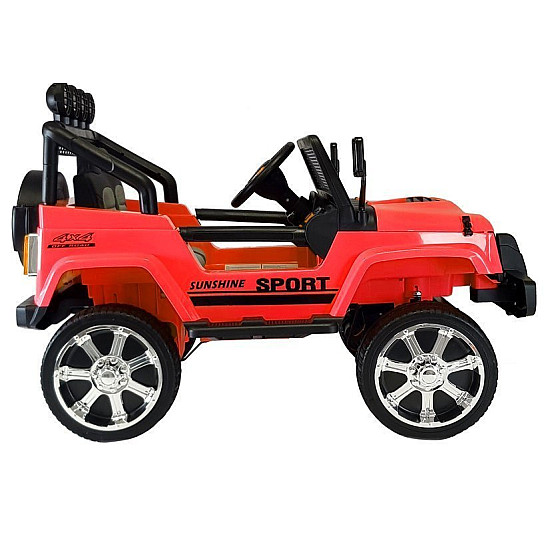 Raudonas elektrinis visureigis S2388 Automobiliai