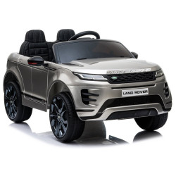 Sidabrinės spalvos akumuliatorinis automobilis Range Rover Evoque