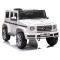 Akumuliatorinis baltas automobilis Mercedes G500