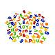 Magnetic letters and numbers in a jar 78 element alphabet