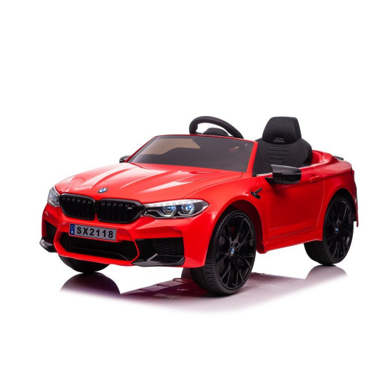 Raudonas akumuliatorinis automobilis BMW M5 DRIFT Elektrinės mašinėlės vaikams