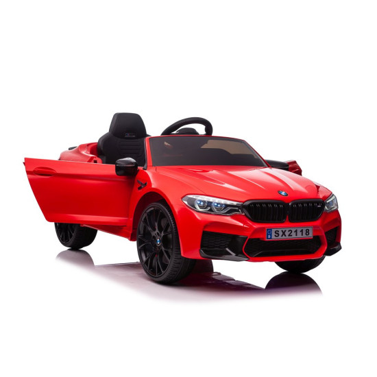 Raudonas akumuliatorinis automobilis BMW M5 DRIFT Elektrinės mašinėlės vaikams