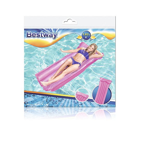 Ilmatäytteinen vaaleanpunainen makuualusta 183 x 76 cm Bestway 44013