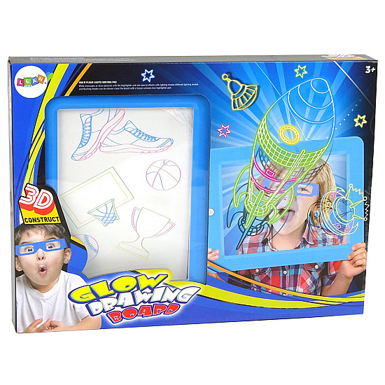 Magic 3D-valo sininen taulu ja lasit Magneettitaulut ja magneetit