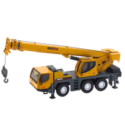 Geltonas kranas statybinė transporto priemonė